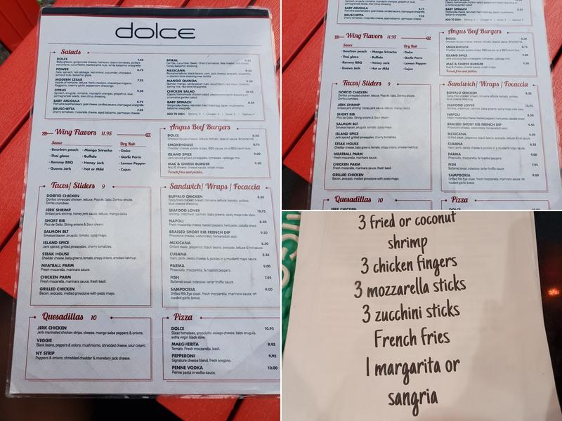 Dolce Menu