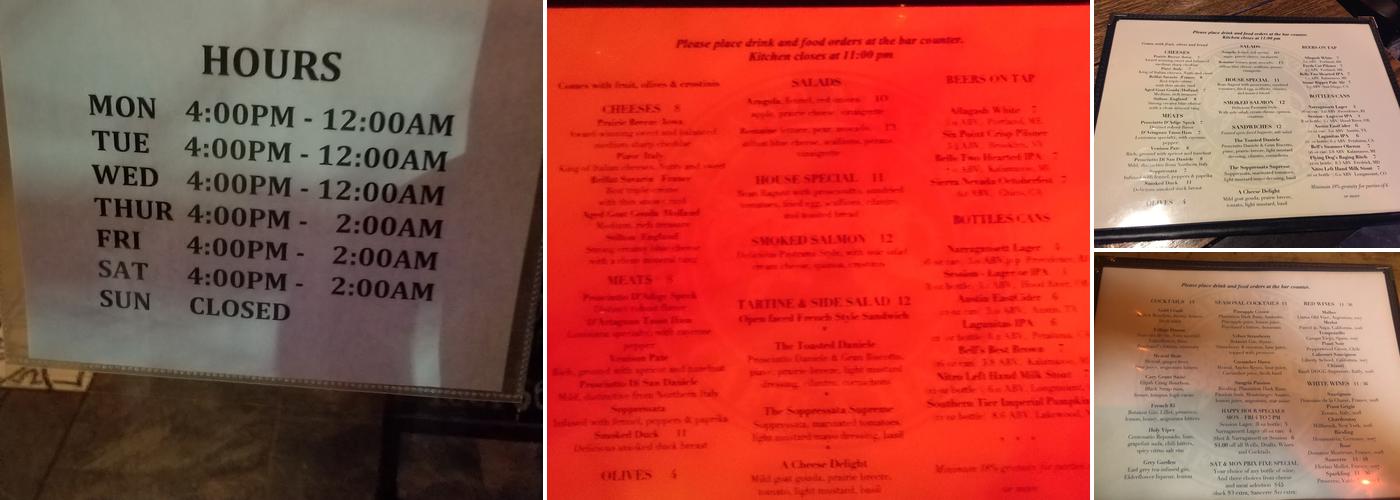 The Beast Next Door Menu