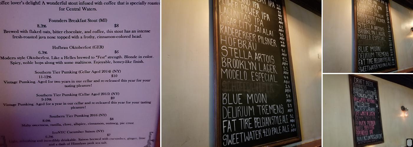 The Courtyard Ale House Menu