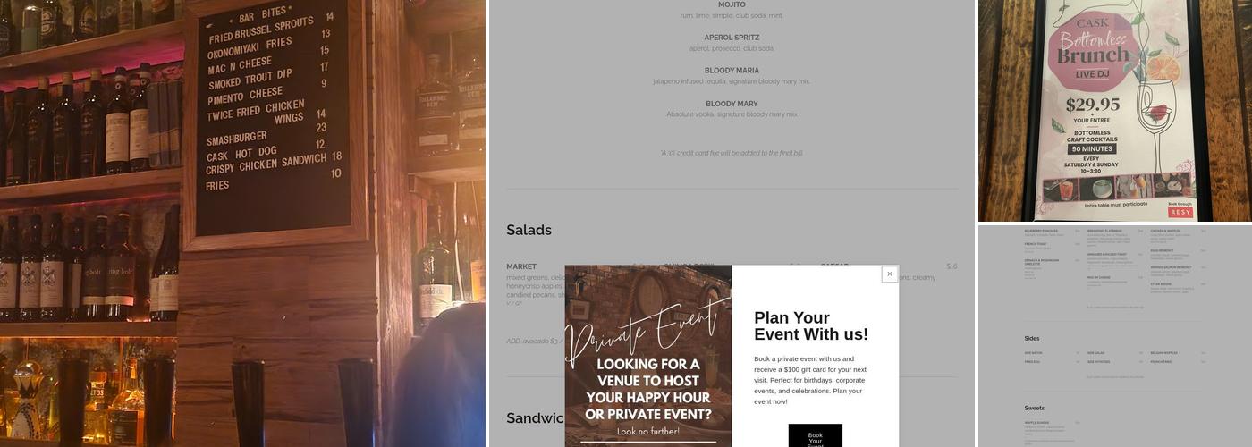 Cask Bar & Kitchen Menu