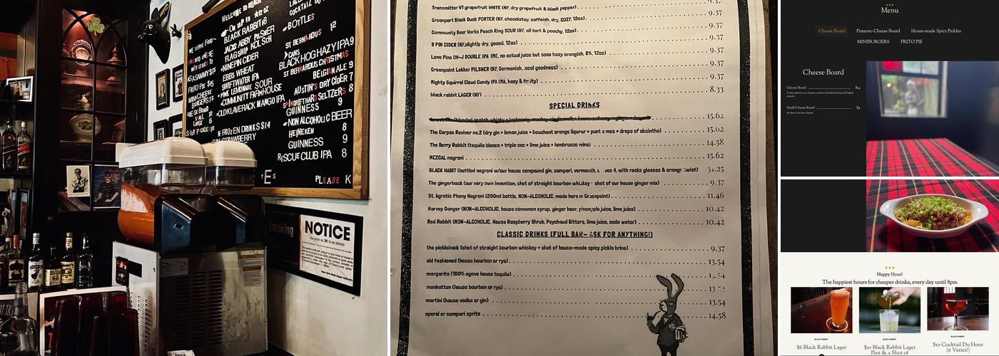 Black Rabbit Menu