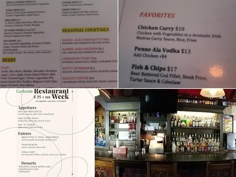 Sean Og's Menu