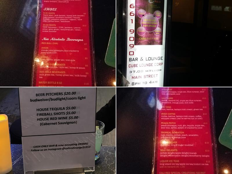 Cali Bar & Lounge Menu