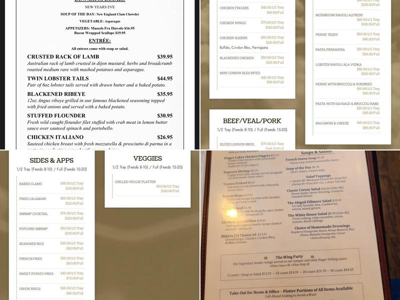 Fillmore's Tavern Menu