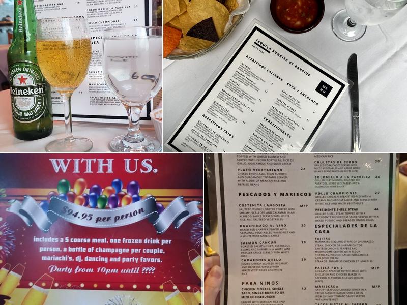 Tequila Sunrise of Bayside Menu