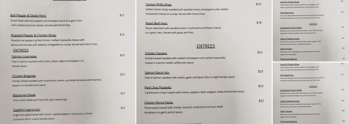 Rollin' Greens Menu