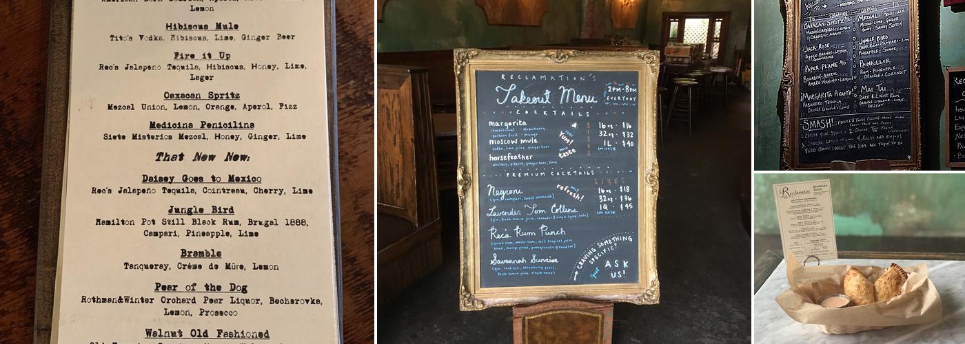 Reclamation Bar Menu