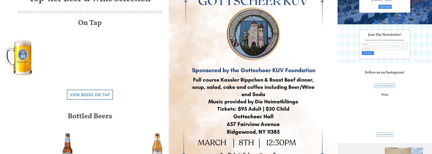 Gottscheer Hall Menu