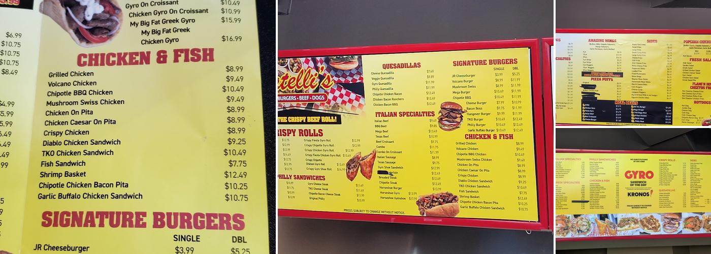Patelli's Gyros & Beef Menu