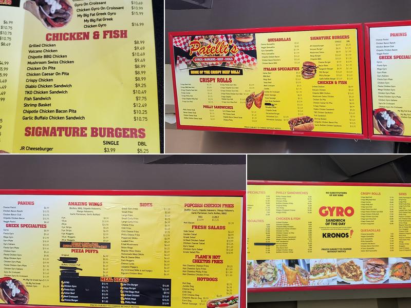 Patelli's Gyros & Beef Menu