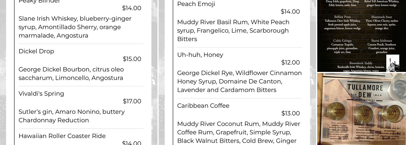 Belfast Mill Irish Pub Menu