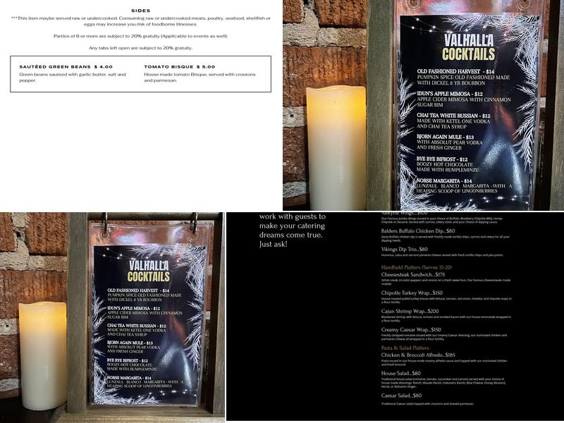 Valhalla Pub & Eatery Menu