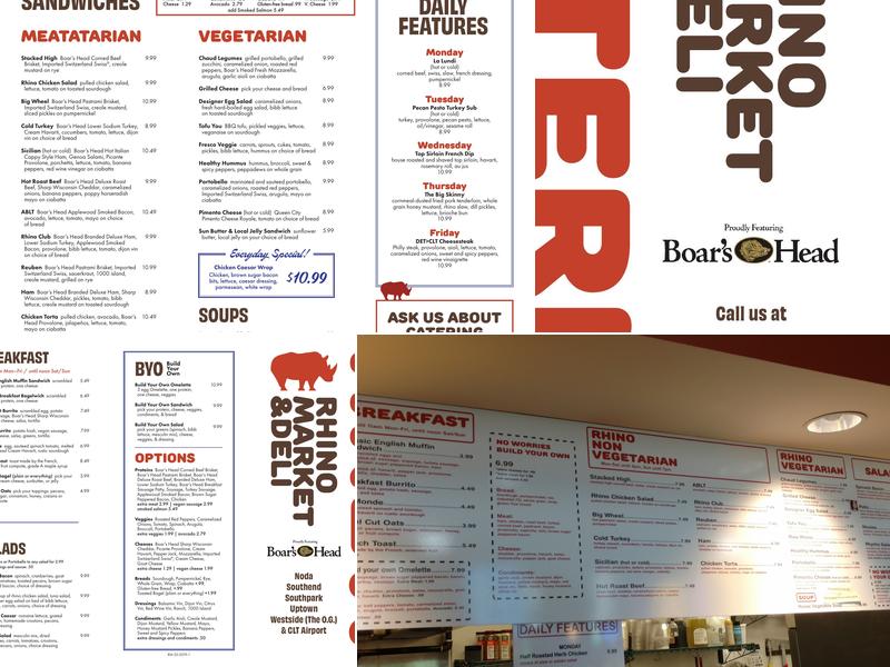 Rhino Market & Deli Menu
