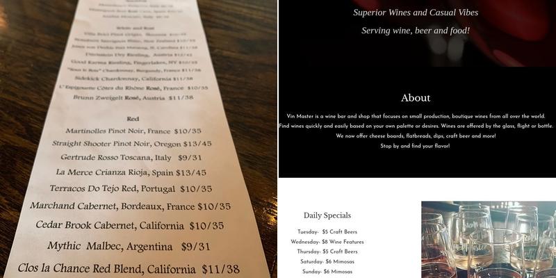 Vin Master Menu