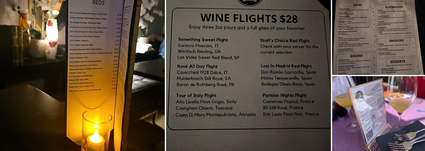 The Wine Loft Menu