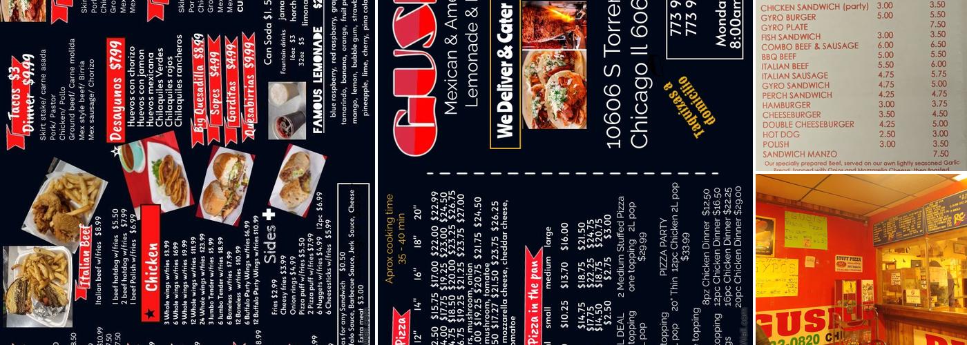 Gusis Restaurant Menu