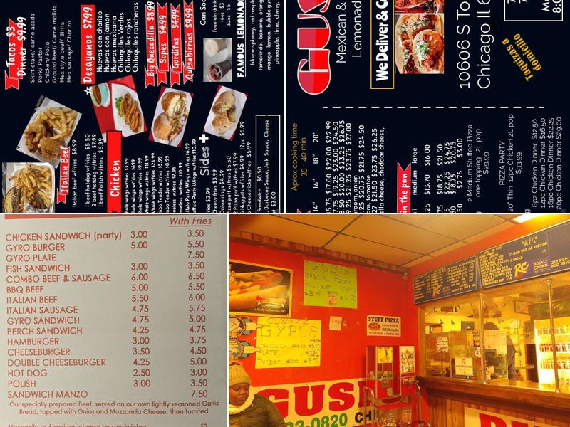 Gusis Restaurant Menu