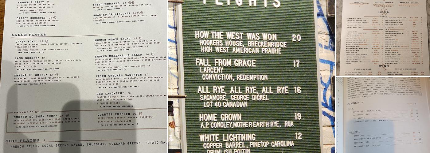 Whiskey Kitchen Menu