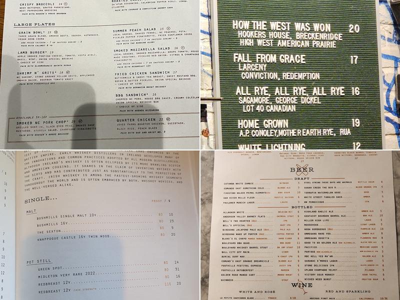 Whiskey Kitchen Menu