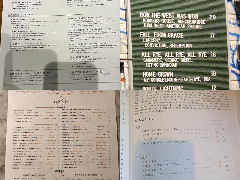 Whiskey Kitchen Menu