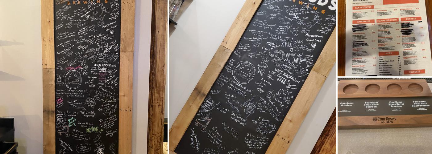 Clouds Brewing Brightleaf Square Menu