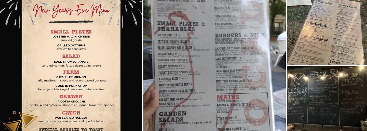 Local 22 Kitchen & Bar Menu