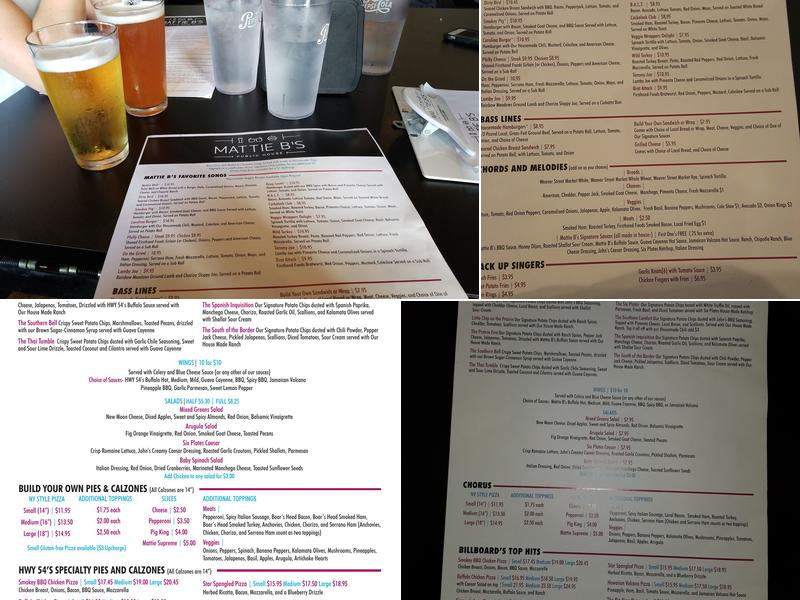 HWY 54 Public House Pies & Pints Menu