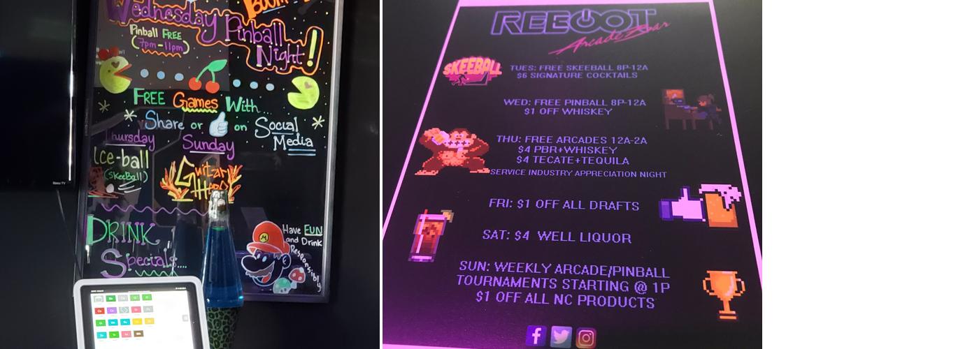 Reboot Arcade Bar Menu