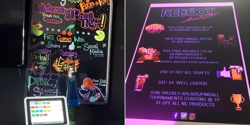 Reboot Arcade Bar Menu