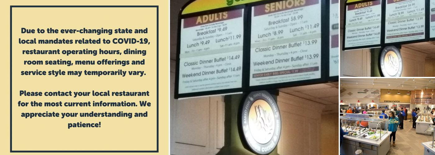 Golden Corral Buffet & Grill Menu
