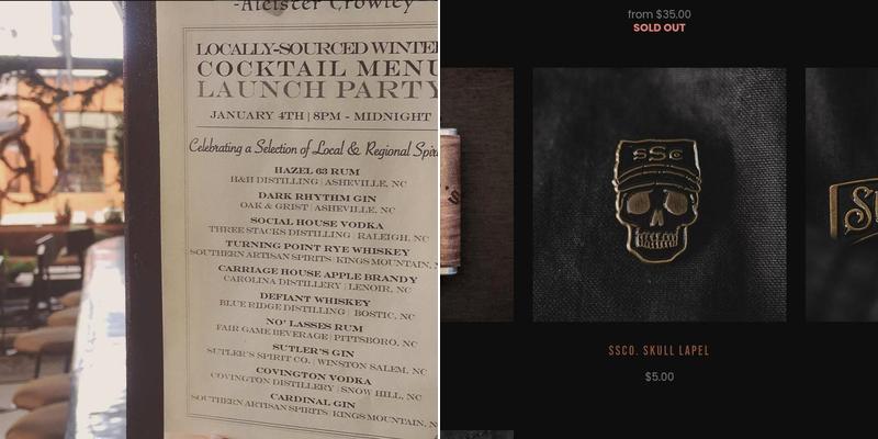 Sutler's Spirit Co. Menu