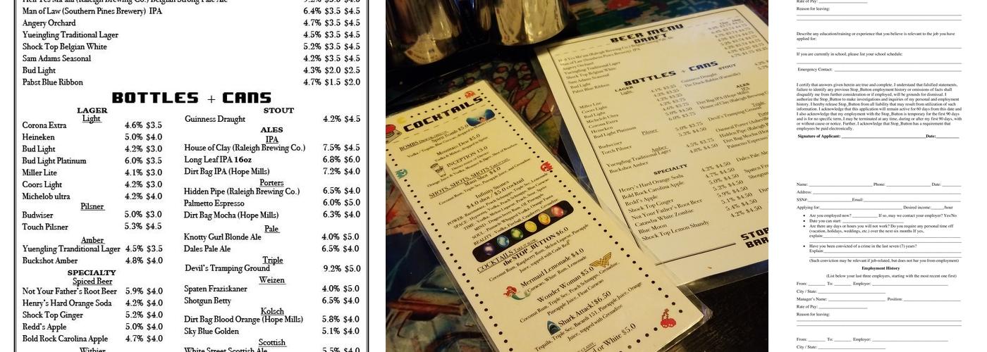 Stop Button Bar Menu