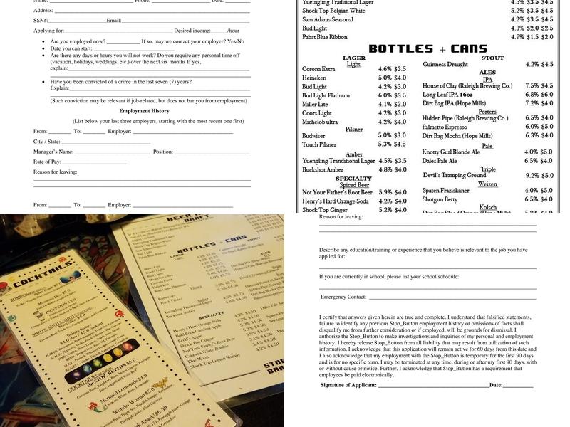 Stop Button Bar Menu