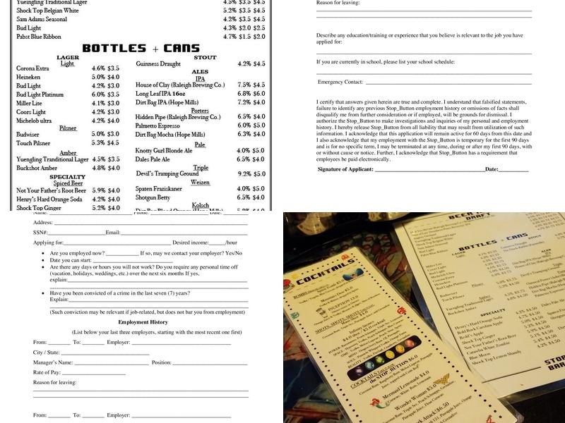 Stop Button Bar Menu