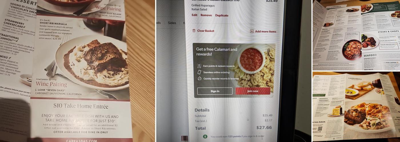 Carrabba's Italian Grill Menu