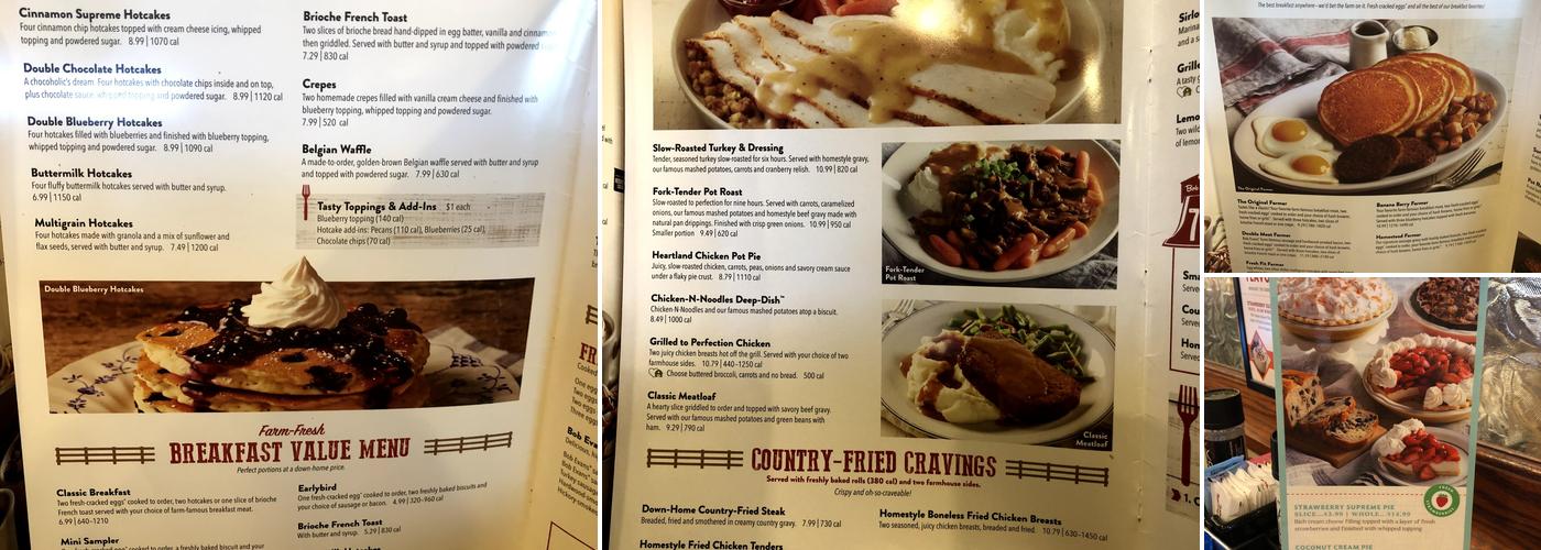 Bob Evans Menu