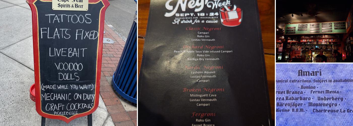 Cape Fear Spirits & Beer Menu