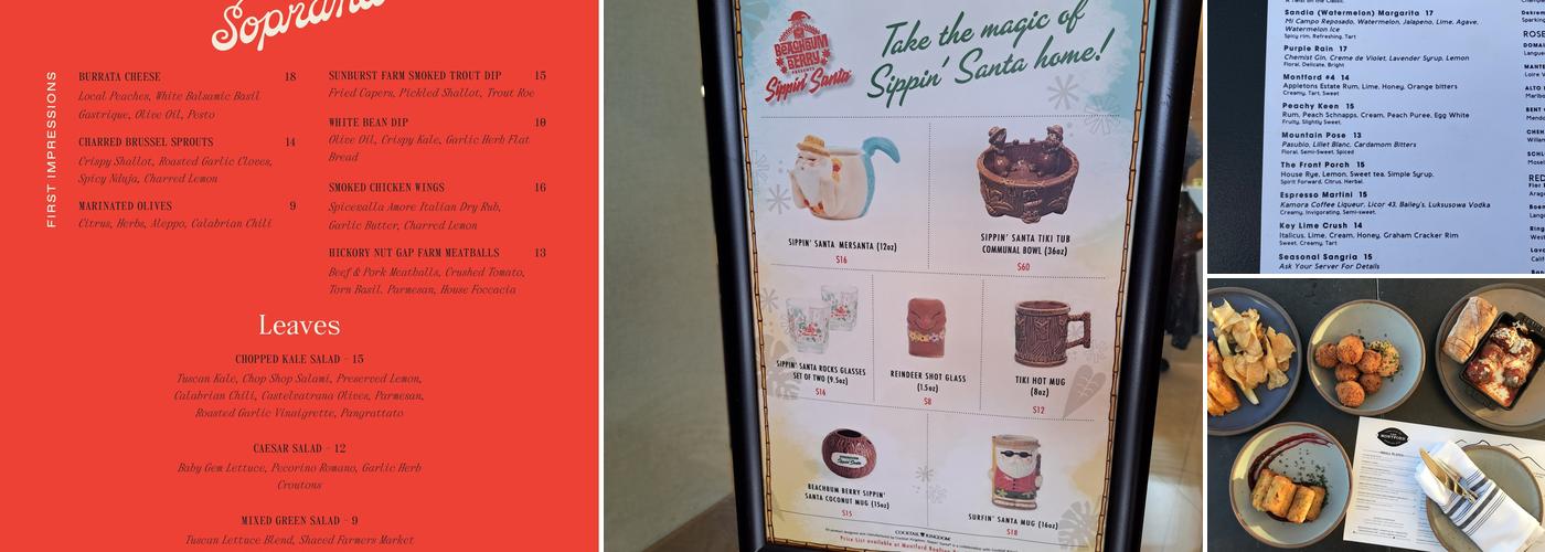 The Montford Rooftop Bar Menu