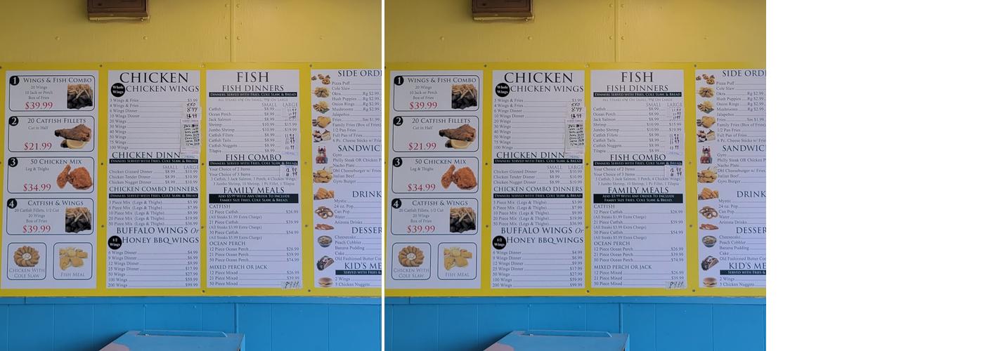 Sharks Fish & Chicken Menu