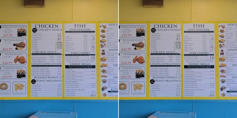 Sharks Fish & Chicken Menu