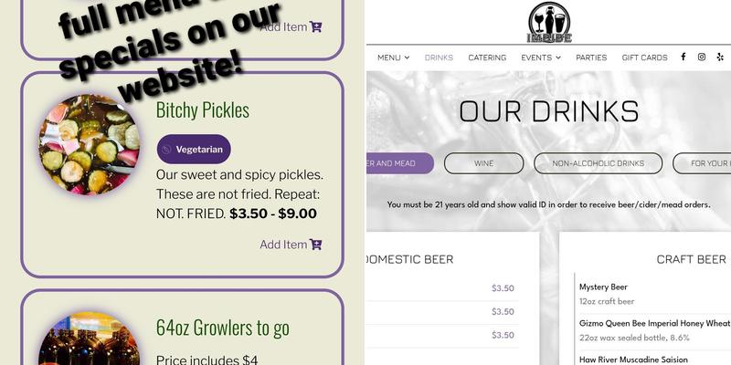 Zog's Pool Menu