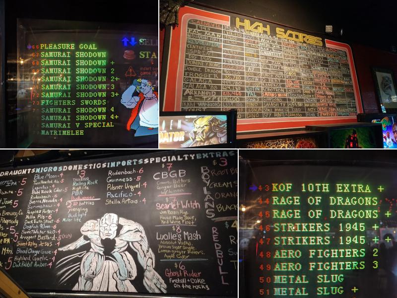 The Baxter Arcade Menu