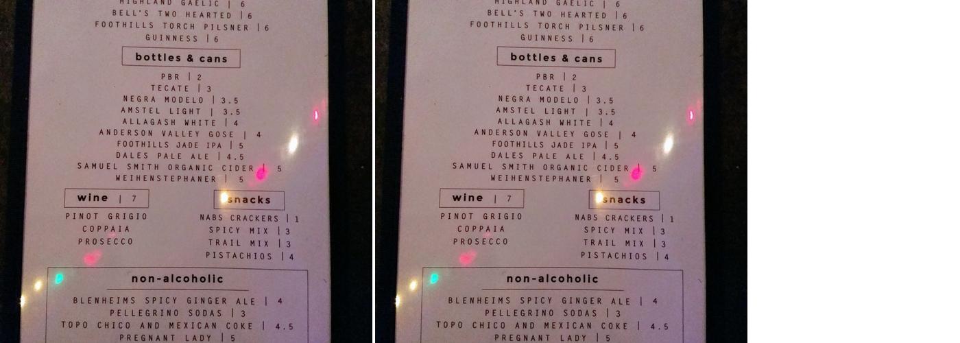 Bowbarr Menu