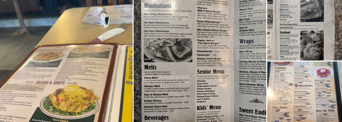 Steve’s Grill Menu