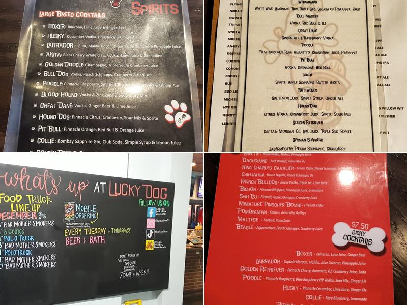 Lucky Dog Bark - Charlotte Menu
