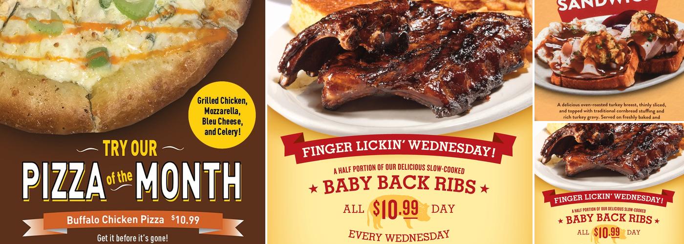 Glory Days Grill Menu