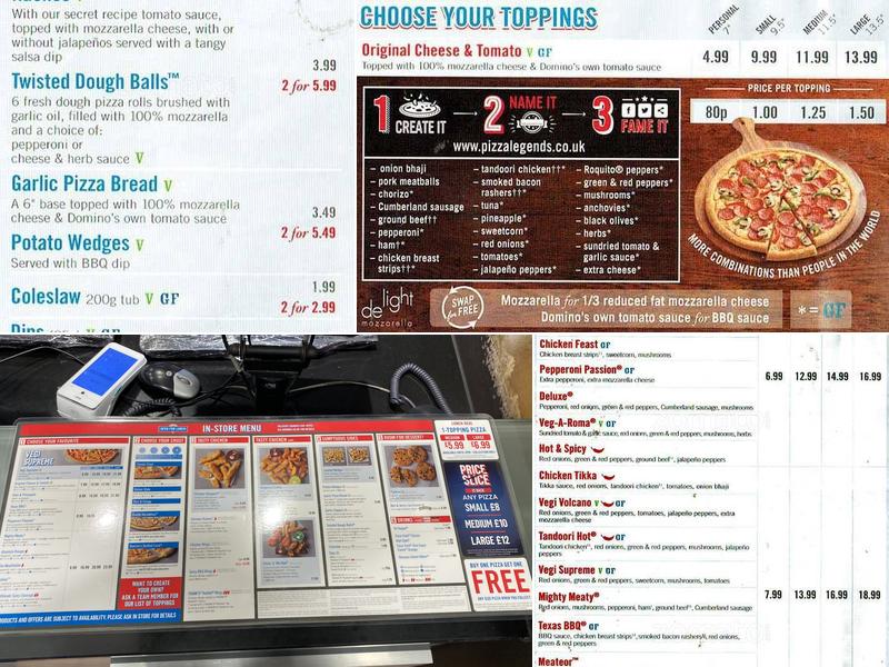 Domino's Pizza - London - Foley Street Menu