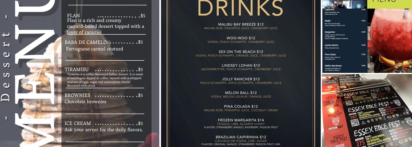 Primabel Bar & Restaurant Menu
