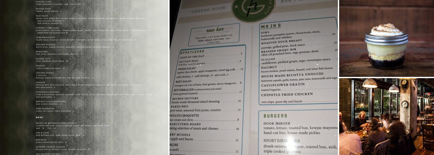 Greene Hook Bar & Kitchen Menu