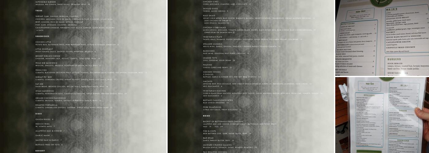 Greene Hook Bar & Kitchen Menu